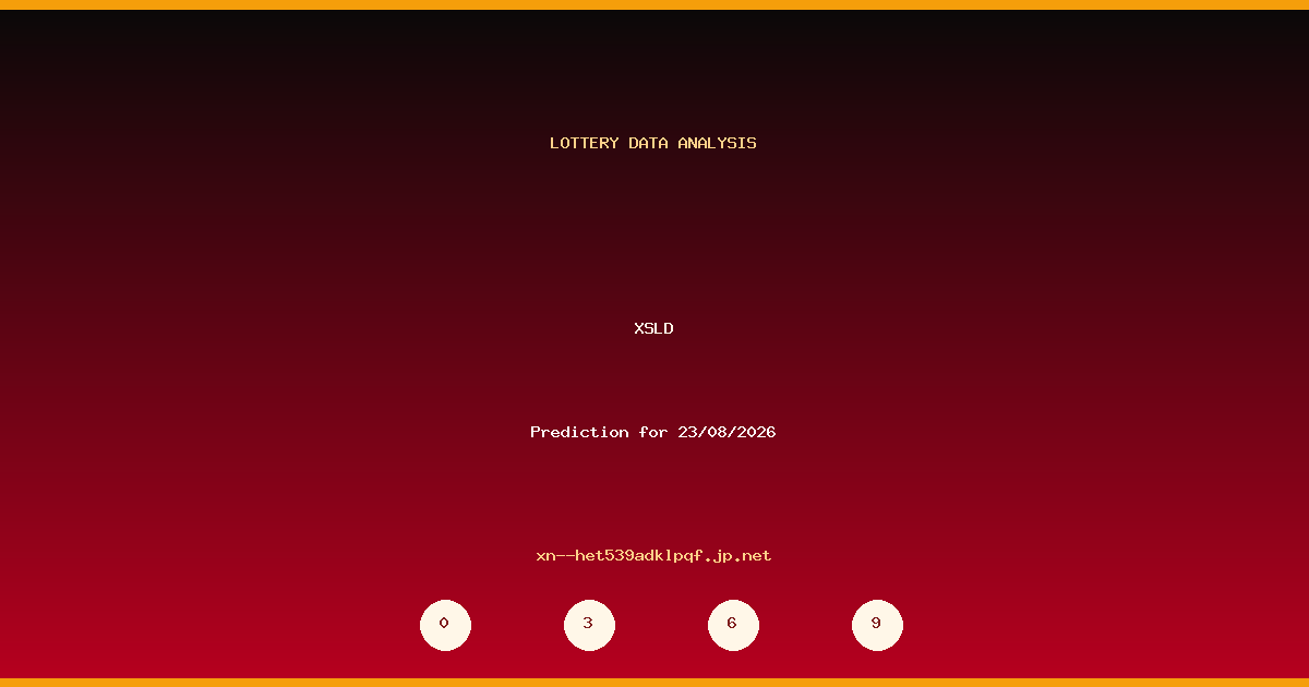 Prediction XSLD for 23/08/2026